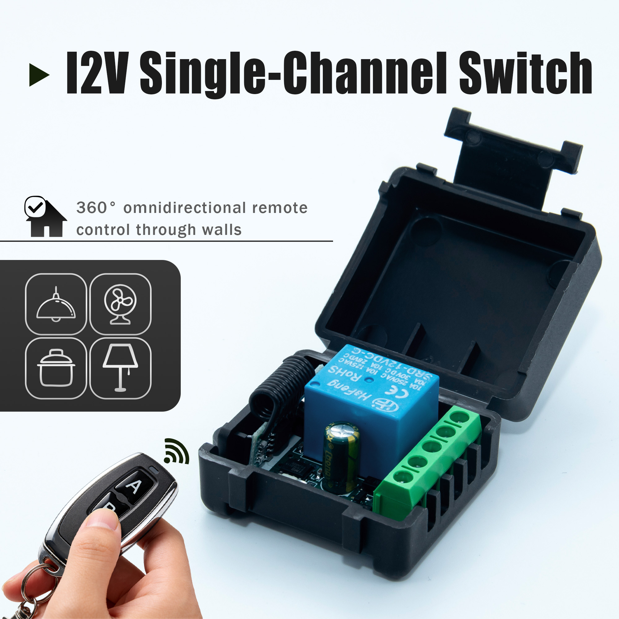 Relay Module 5V - Bezprzewodowy przełącznik zdalnego sterowania DC 12V