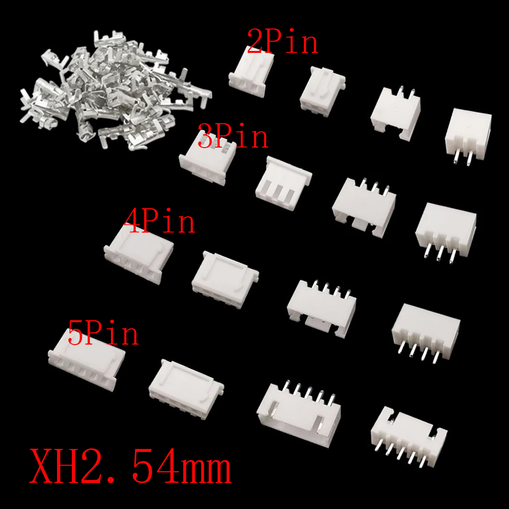 Male Female Header Pin - 100szt XH2.54 Złącze JST Zaciski 2/3/4/5
