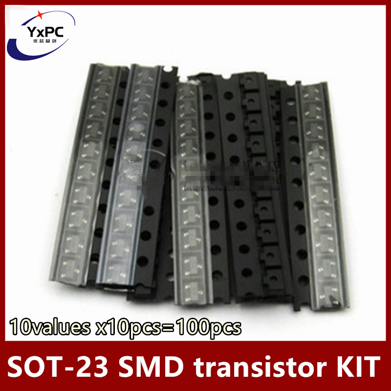 Mosfet Transistor Set - 10 wartości x10szt=100szt SOT-23 SMD tranzystor