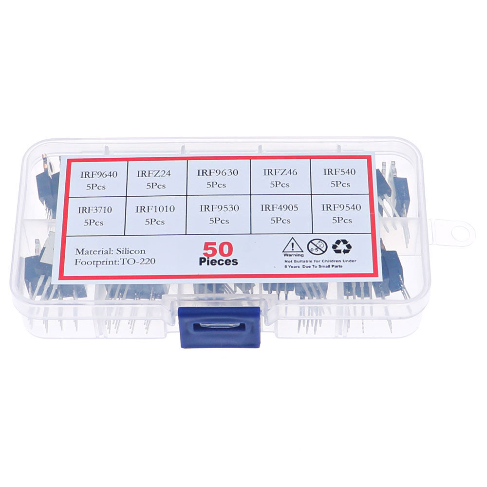 Mosfet Transistor Set - 50 sztuk 10 wartości tranzystor Mosfet