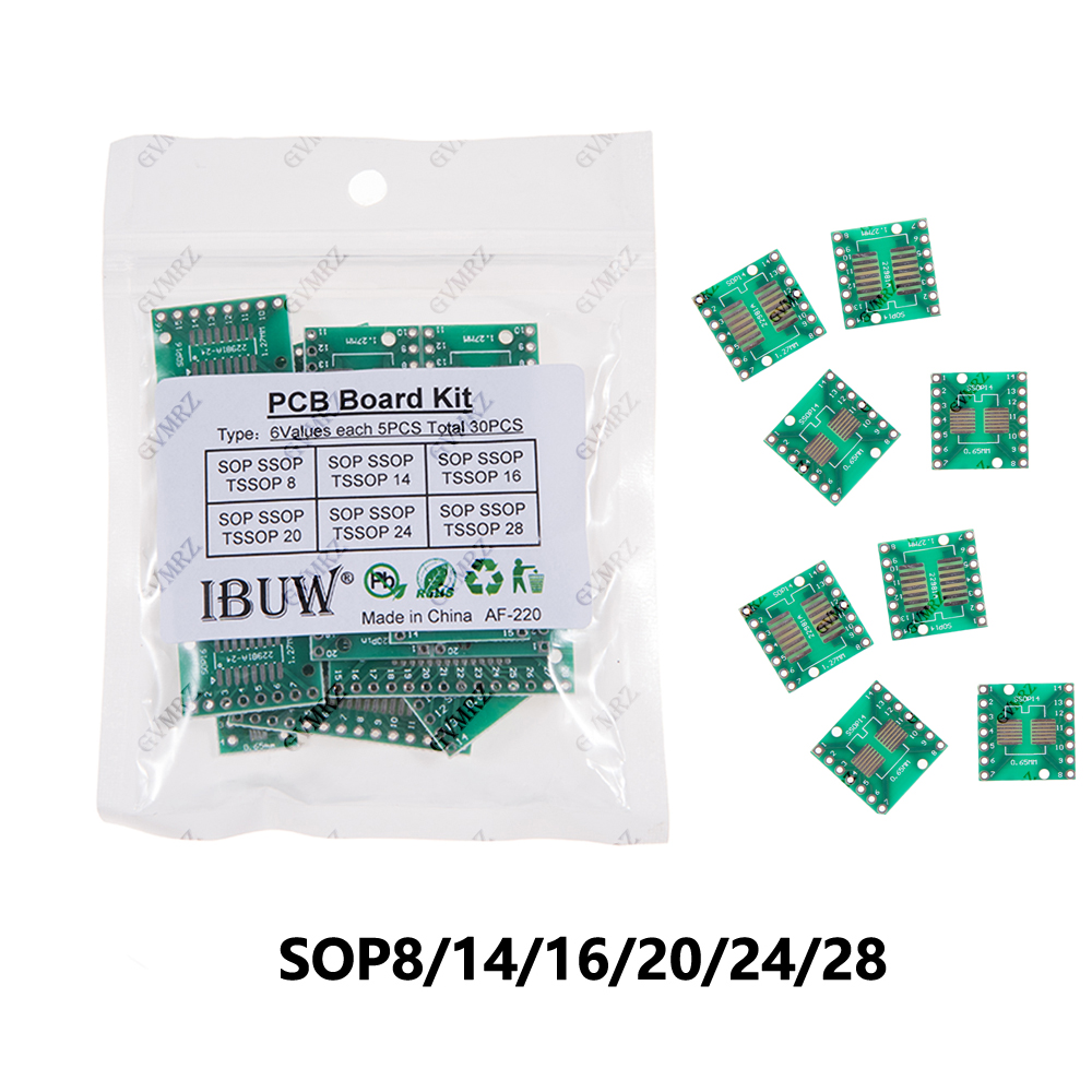 Diy Electronics For Beginners - Zestaw 30 szt. adapterów PCB SOP
