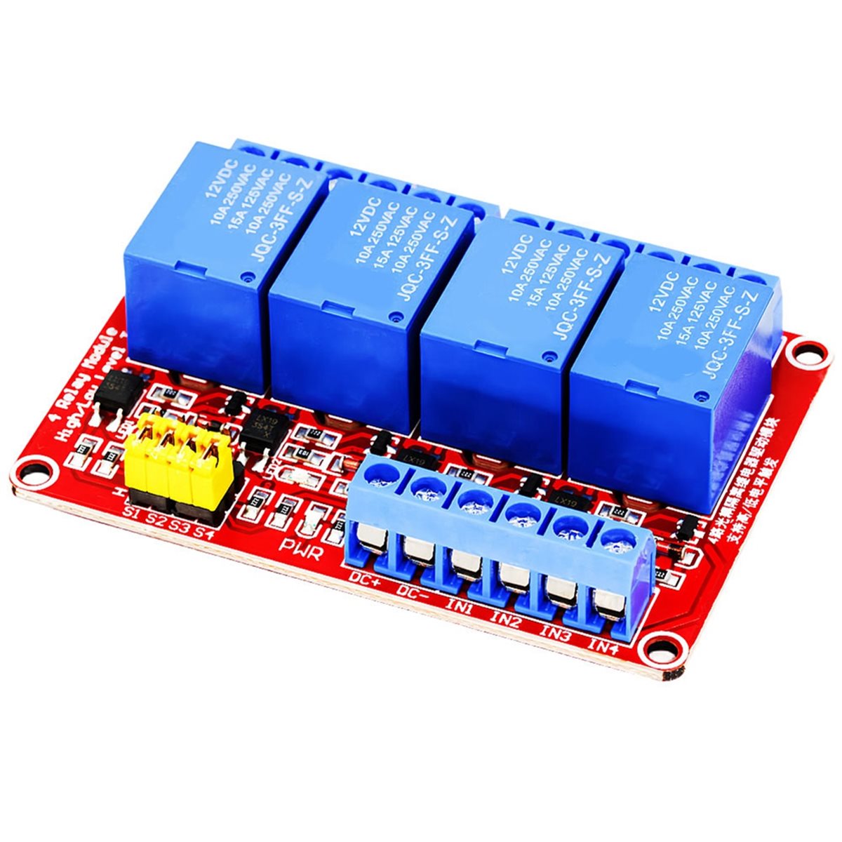 Moduł przekaźnikowy A49T 4-kan – Relay Module 5V recenzja i cena