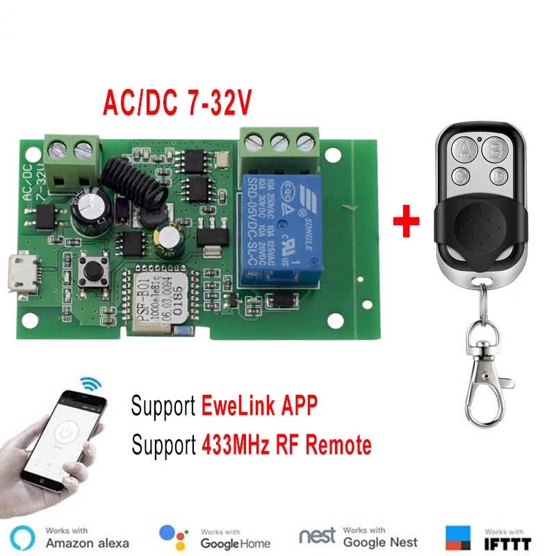 Ewelink AC/DC 5V 7V-32V 1-kana – Relay Module 5V recenzja i cena