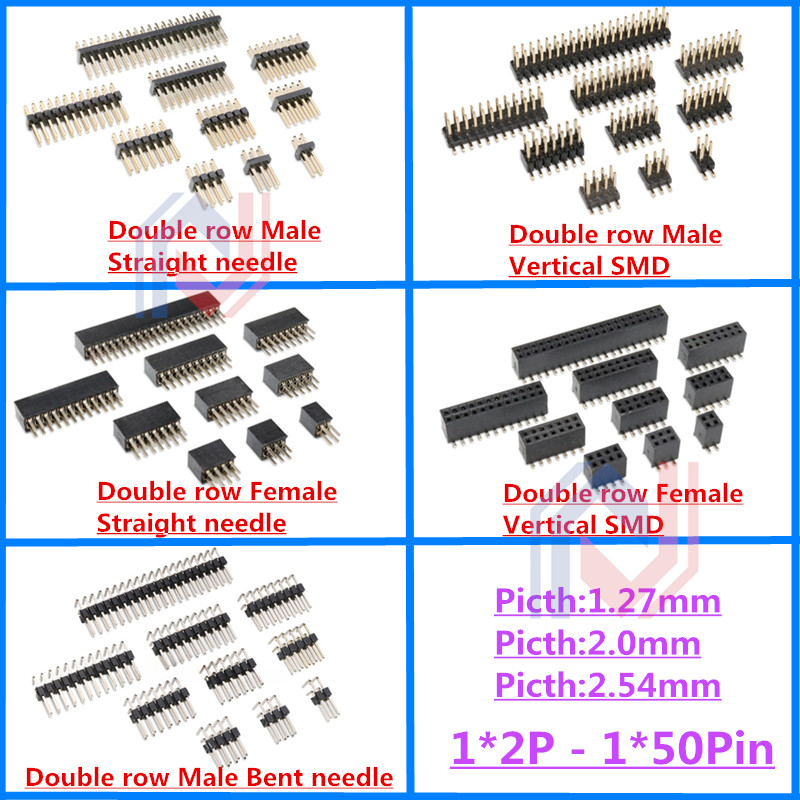 10 szt. Złącze PCB 2x2P - 50 p – Male Female Header Pin recenzja i cena