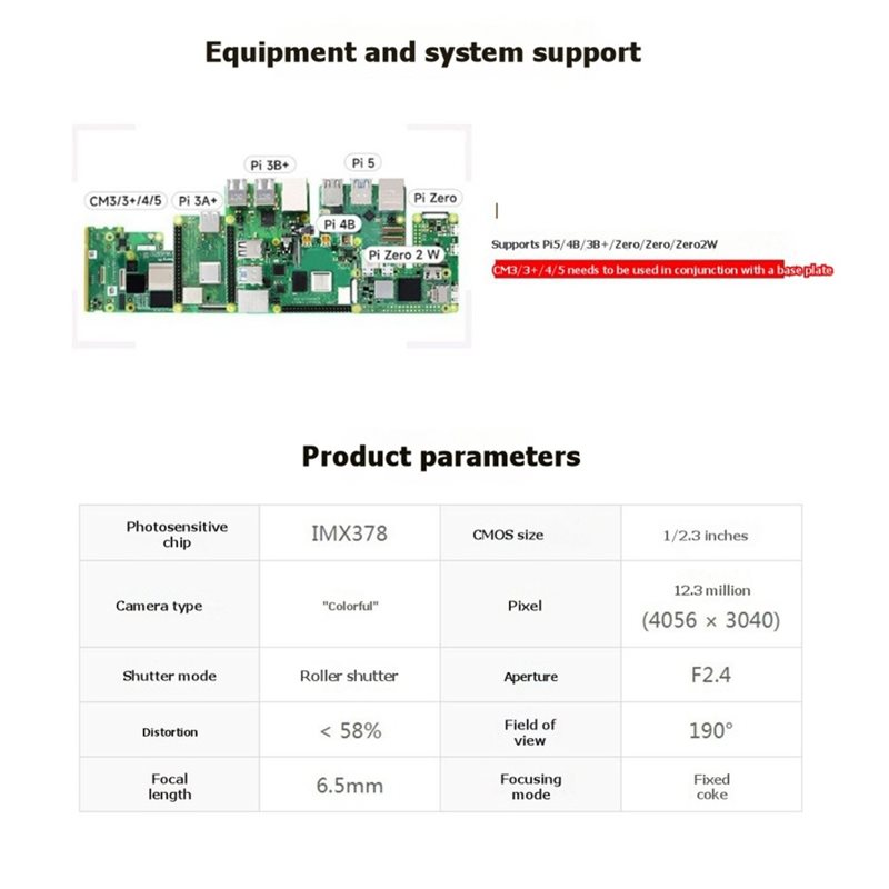 Moduł kamery IMX378-190 12.3MP – Raspberry Pi Zero recenzja i cena