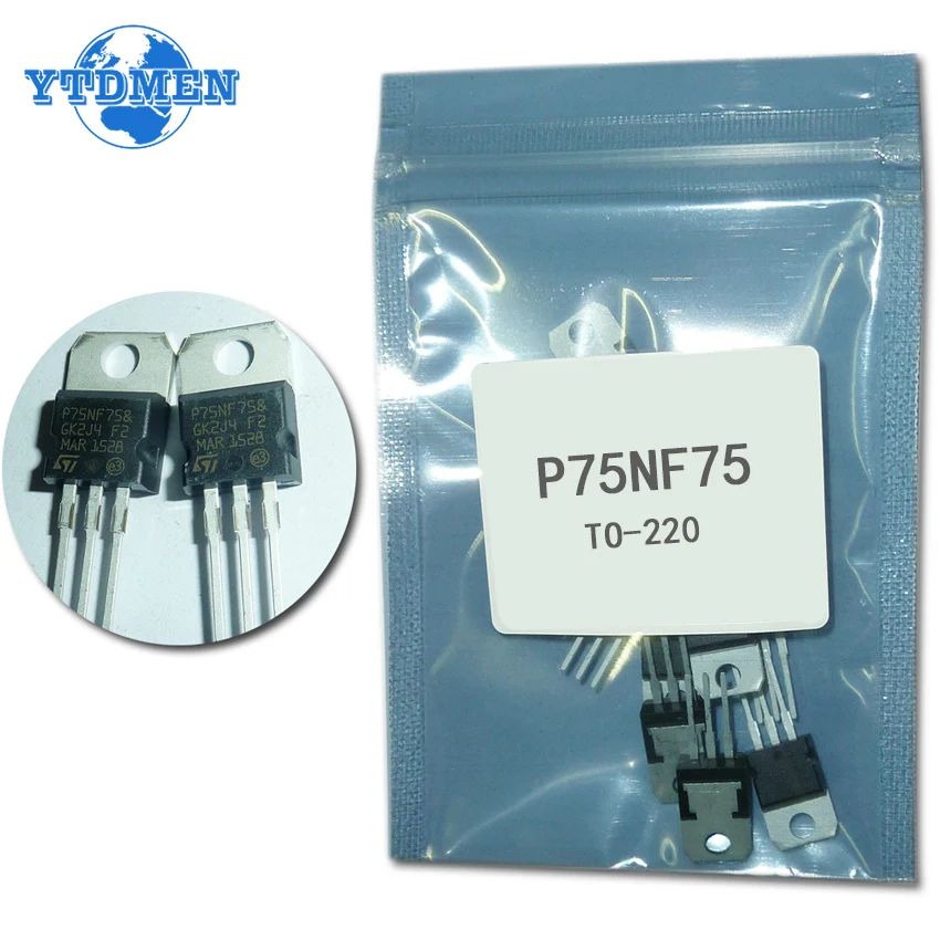 5/10 sztuk STP75NF75 tranzysto – Mosfet Transistor Set recenzja i cena